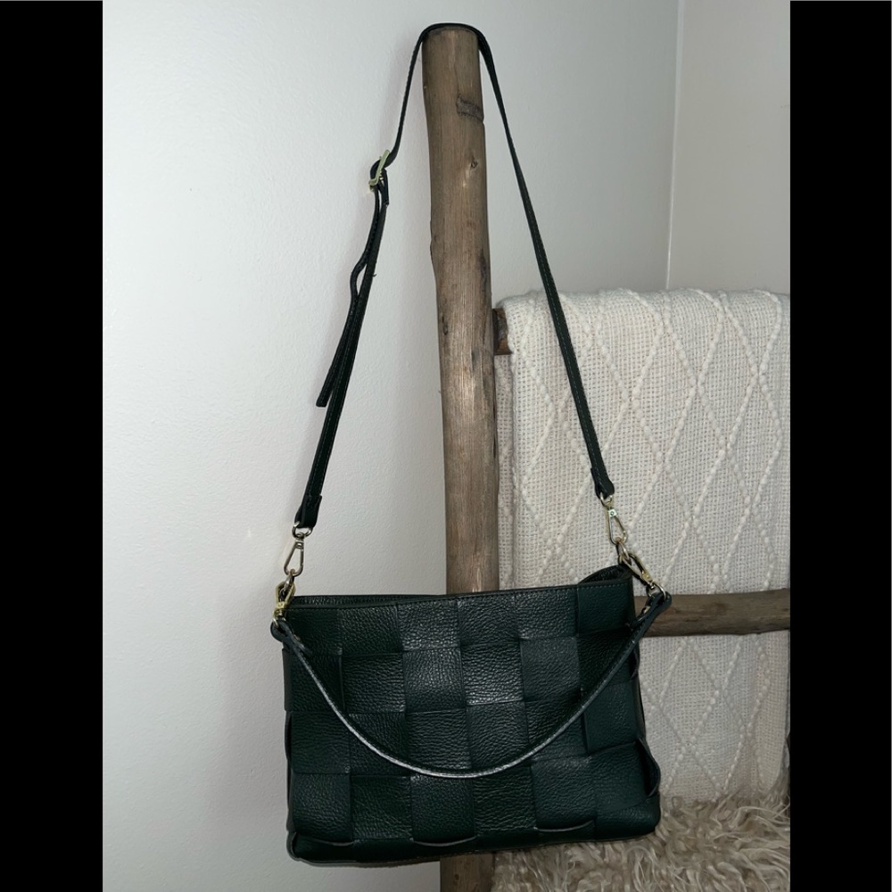 ANNA PAOLA Made In Italy Brit Shoulder Bag - Leather (For Women)